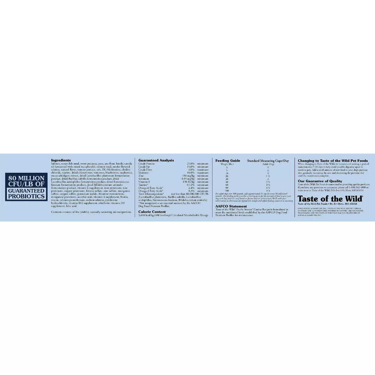 Taste of the Wild 28 Lb. Pacific Stream Grain-Free Canine Recipe Dry Dog Food with Smoke-Flavored Salmon - photo 3