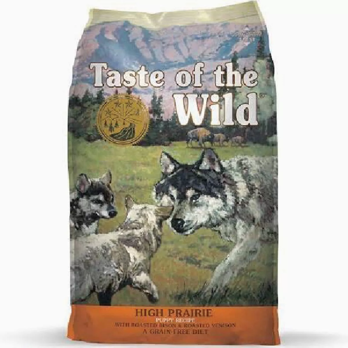 Taste of the Wild 28 Lb. High Prairie Grain-Free Canine Recipe Dry Puppy Food with Roasted Bison & Roasted Venison