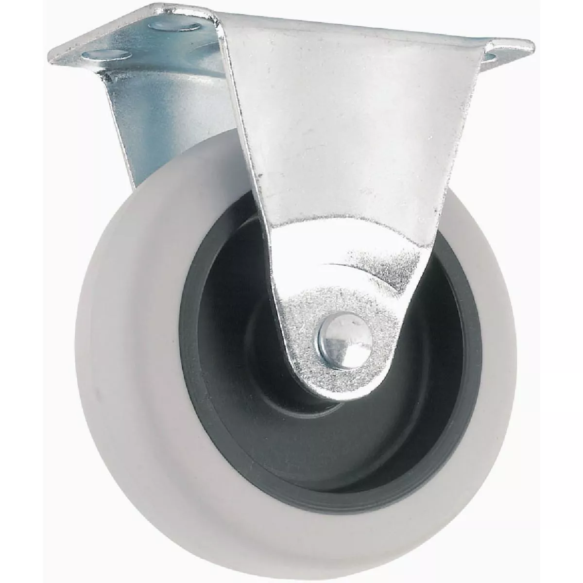 Titan 3 In. Non-Marking TPR Rubber Rigid Plate Caster