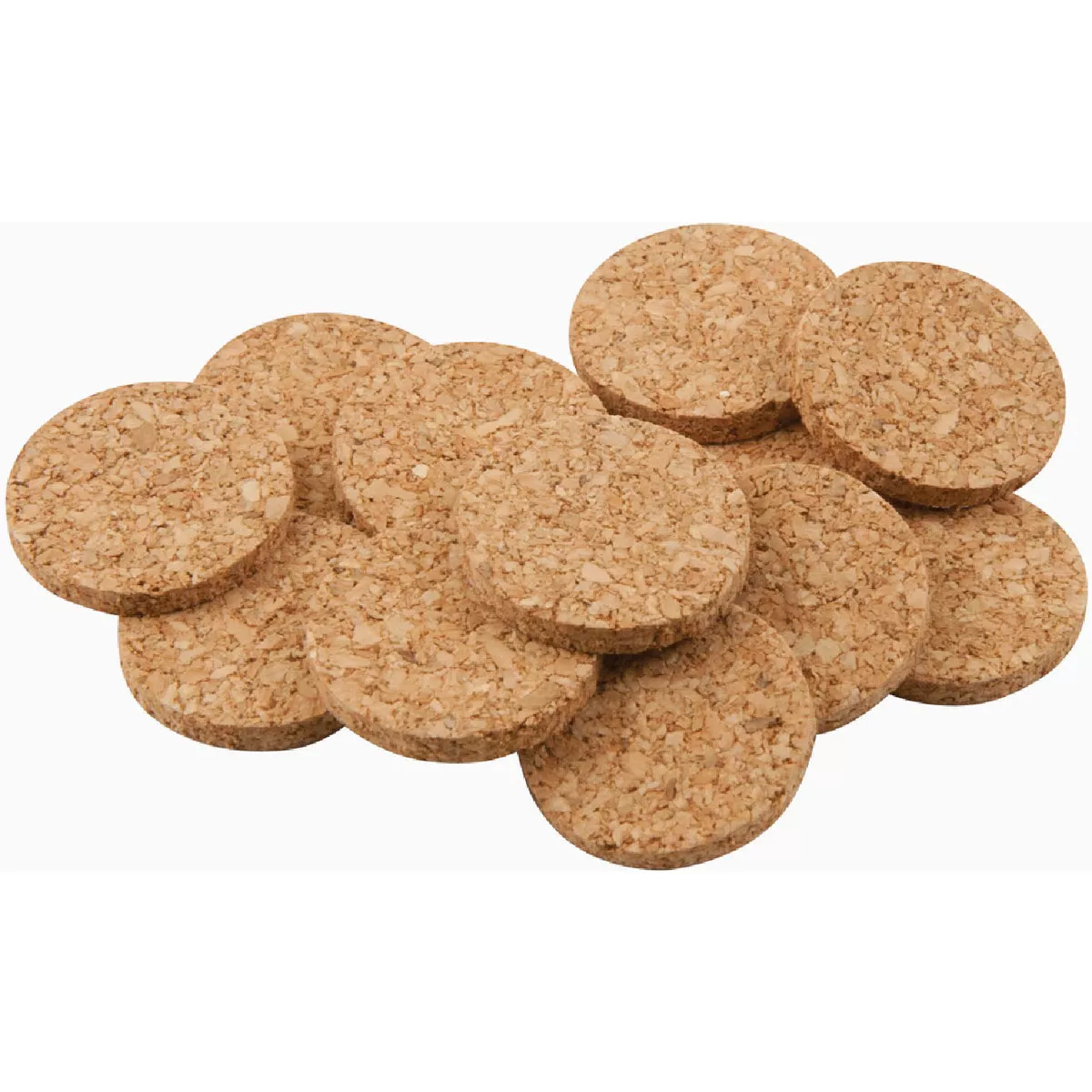 Softtouch 9/16 In. Cork Round Self-Stick Cabinet & Decor Bumper Pads (12-Piece)