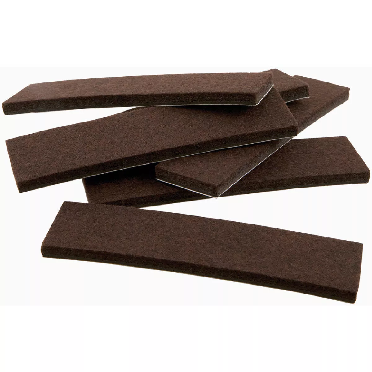 Softtouch 1 In. x 4 In. Brown Felt Strips (6-Piece)