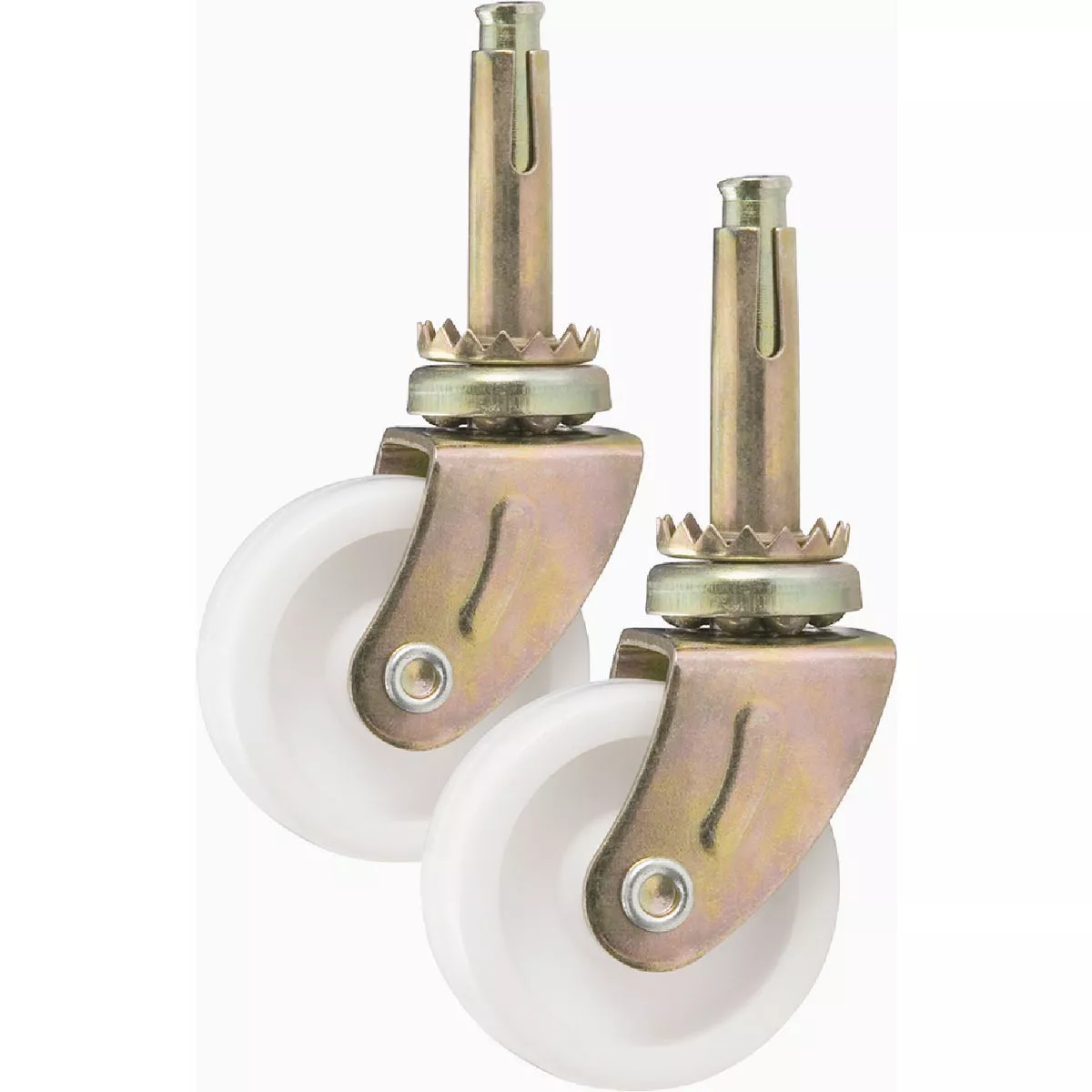 Softtouch 1-5/8 In. Stem Caster with Plastic Wheel (2-Pack)