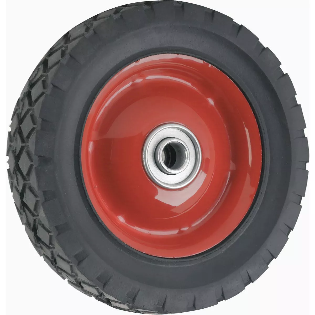 Titan 6 In. x 1.38 In. Replacement Solid Rubber Wheel with Offset Steel Hub