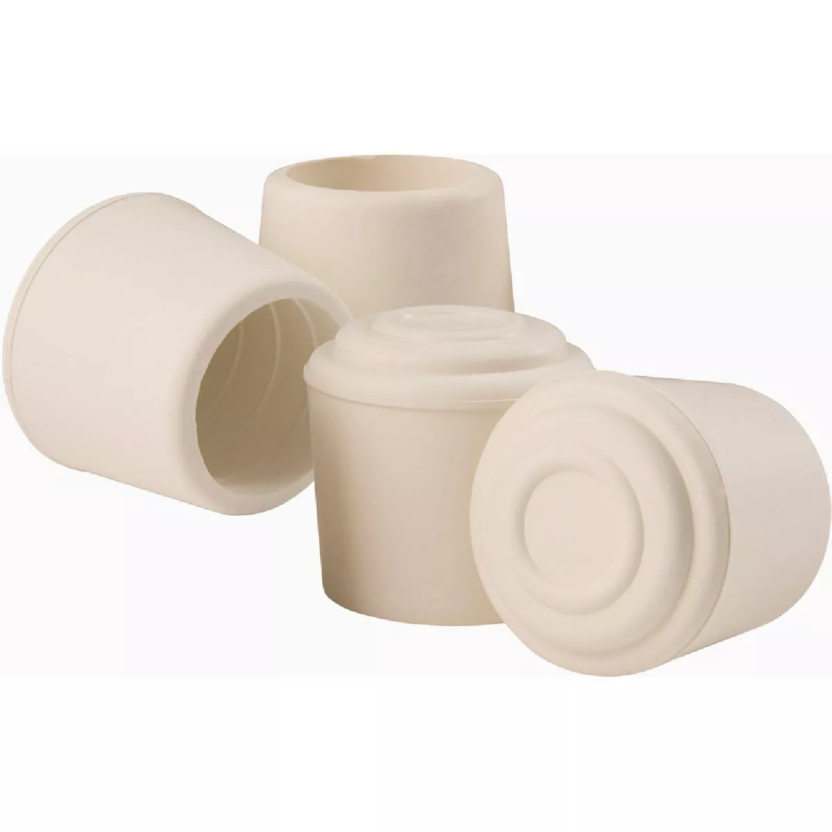 Softtouch 3/4 In. White Rubber Chair Leg Tip (4-Pack)