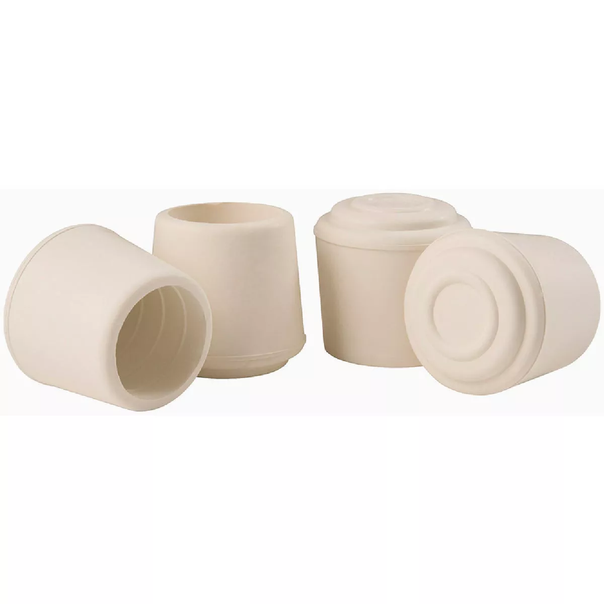 Softtouch 7/8 In. White Rubber Chair Leg Tip (4-Pack)