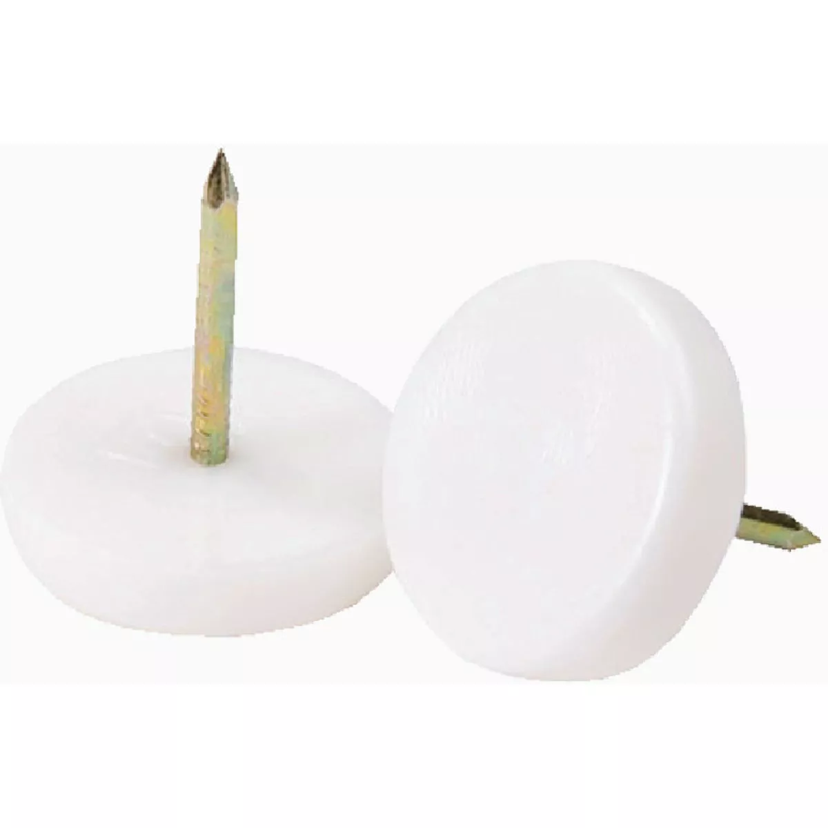 Softtouch 7/8 In. Plastic White Nail-On Furniture Glides (4-Pack)