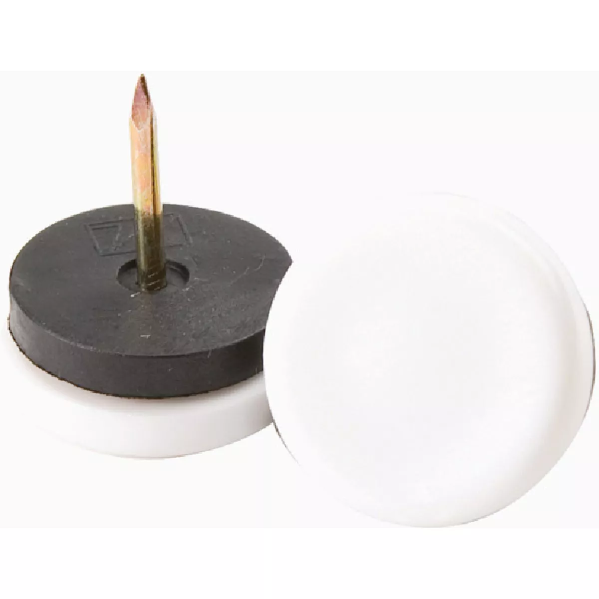 Softtouch 7/8 In. White Plastic Nail-On Furniture Glides (4-Pack)