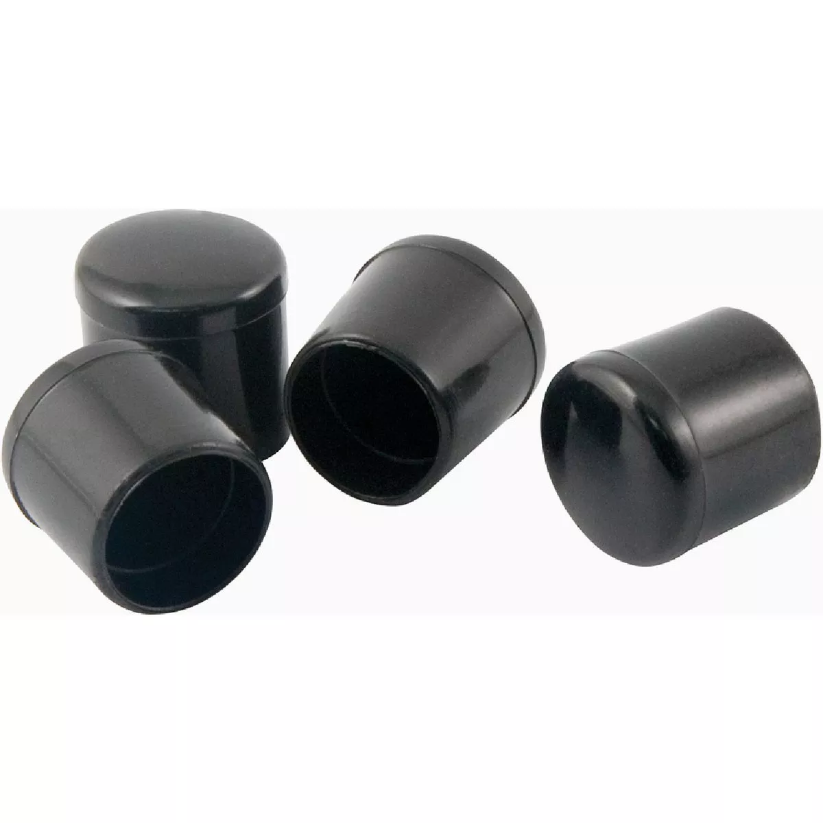 Softtouch 1/2 In. Black Rubber Chair Leg Tip (4-Pack)