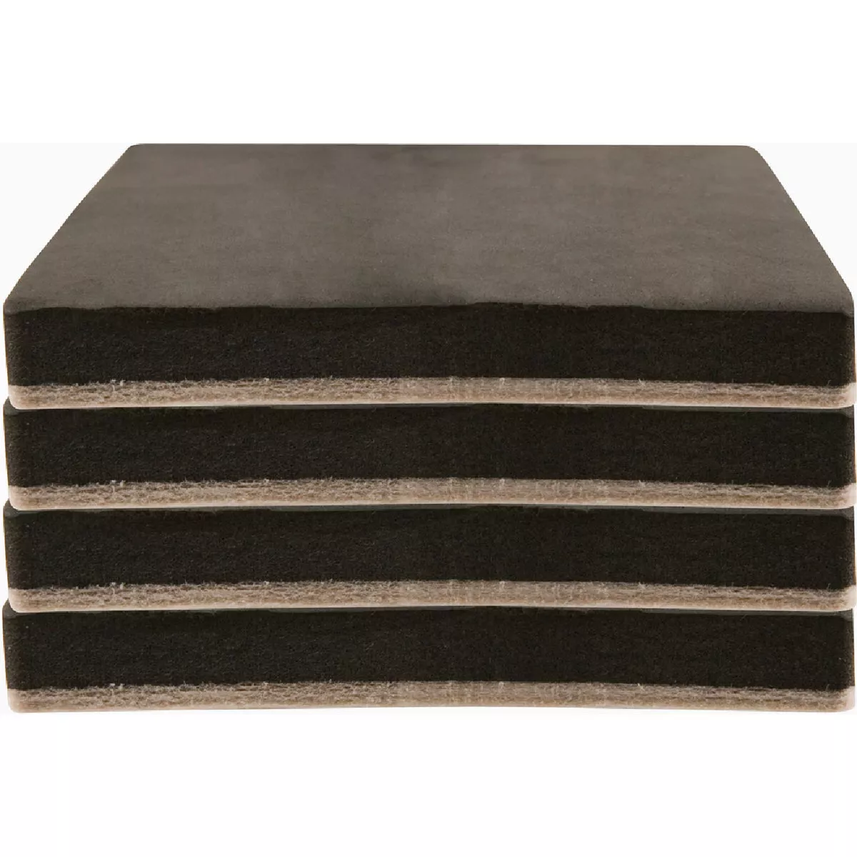 Super Sliders 5 In. Beige Square Reusable Hard Furniture Movers (4-Piece)