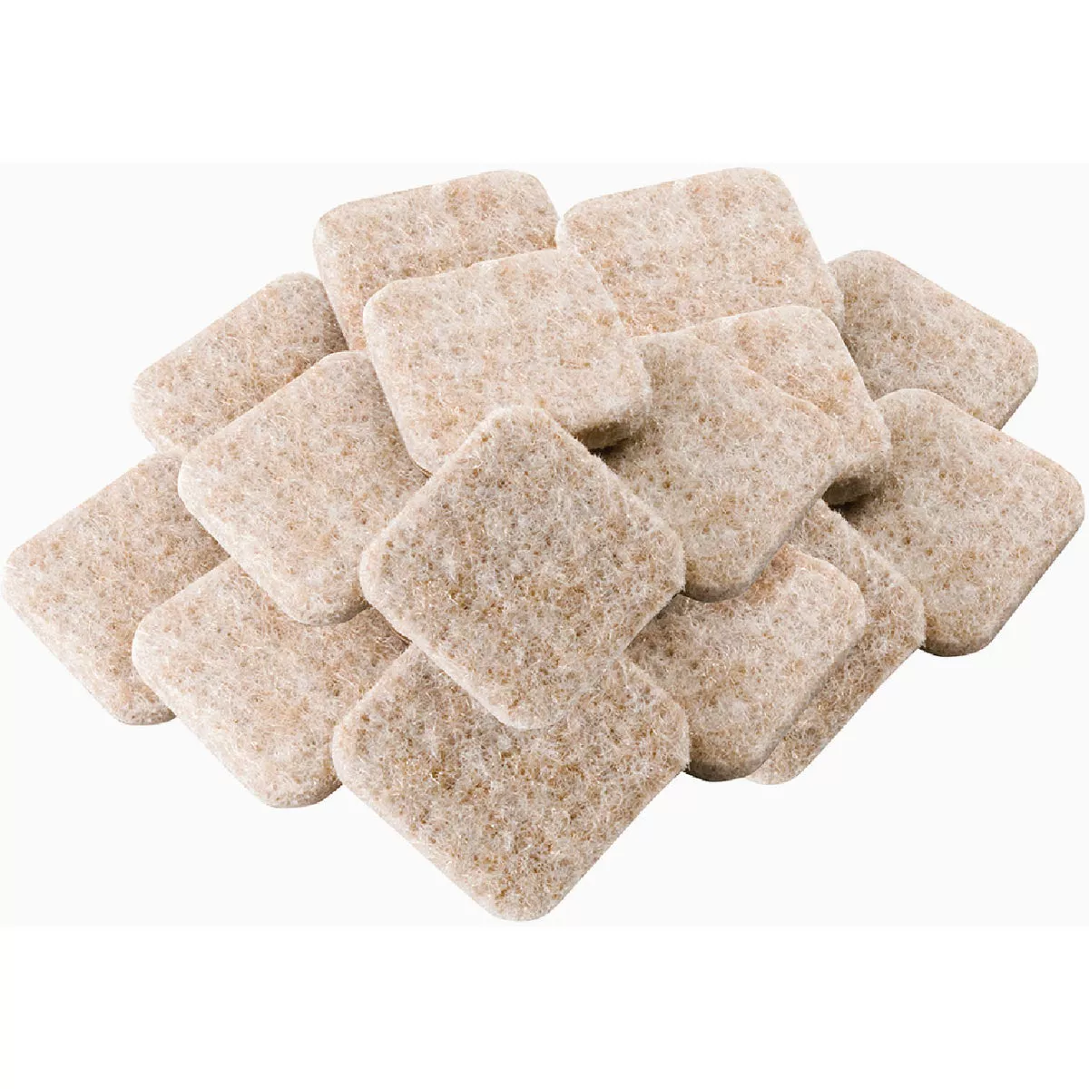 Softtouch 1 In. Beige Square Heavy Duty Felt Pads (16-Piece)