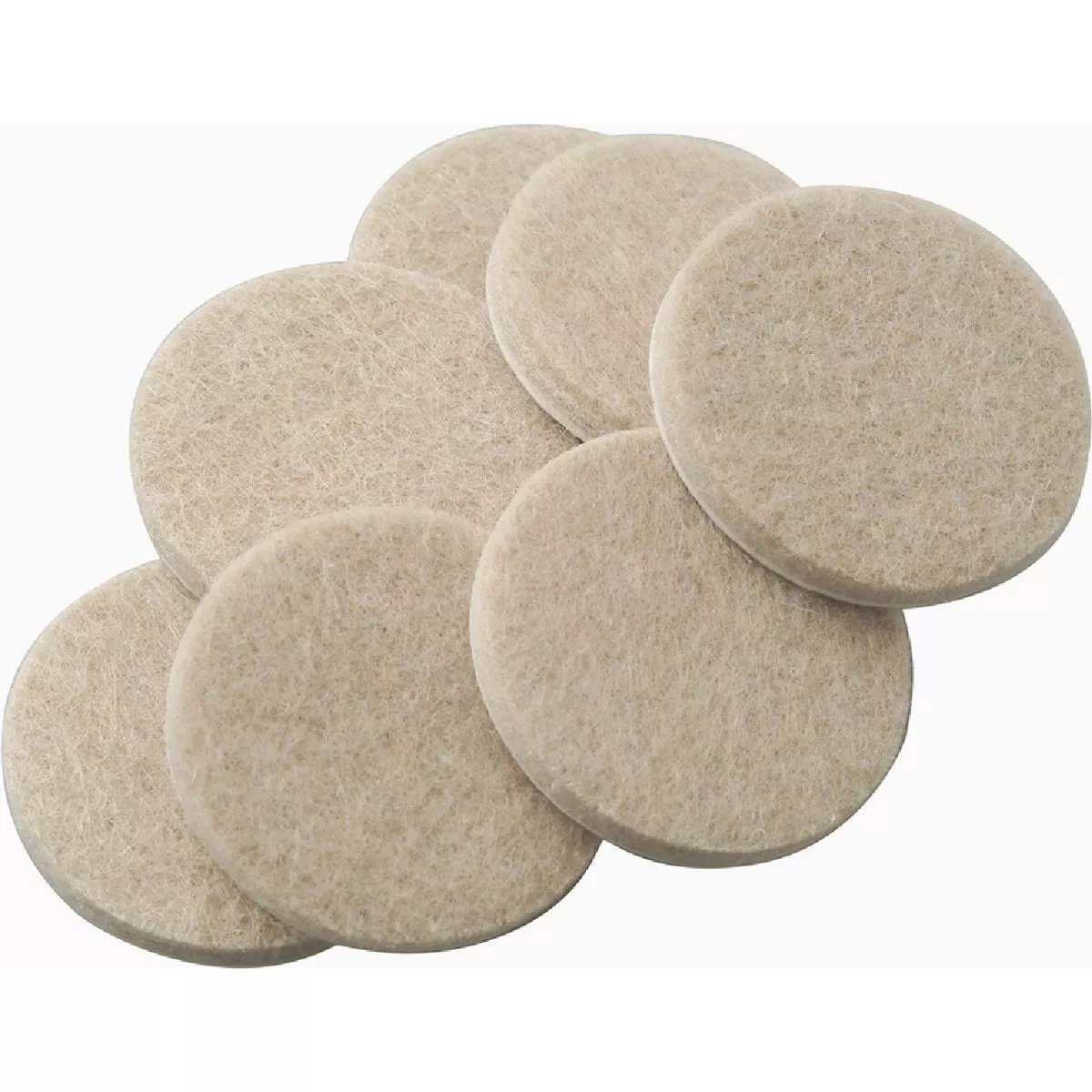 Softtouch 1 In. Beige Round Heavy Duty Felt Pads (16-Piece)