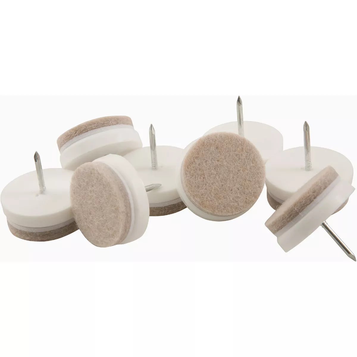 Softtouch 1-1/8 In. Beige Felt Nail-On Furniture Glides (8-Pack)