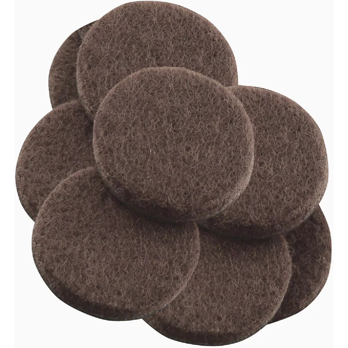 Softtouch 1-1/2 In. Brown Round Heavy Duty Felt Pads (8-Piece)
