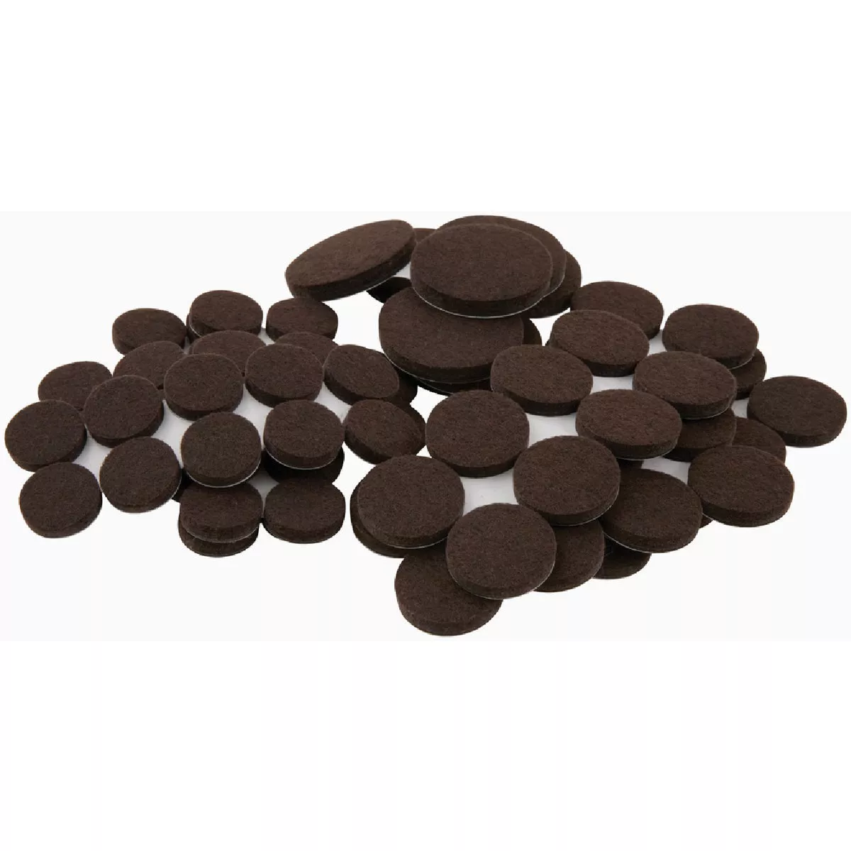 Softtouch Brown Round Self-Stick Heavy Duty Felt Pads Value Pack (80-Piece)