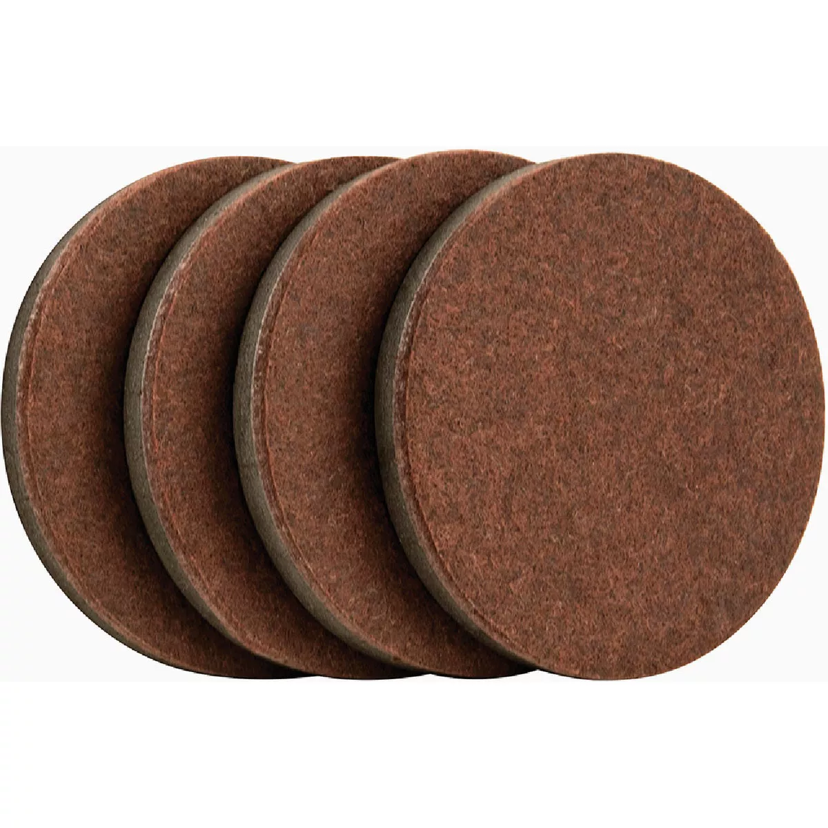 Super Sliders 3-1/2 In. Brown Round Reusable Felt Furniture Sliders (4-Piece)