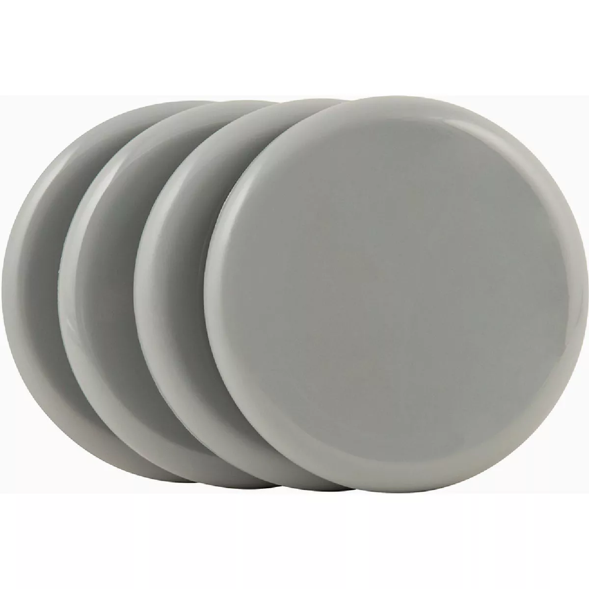 Super Sliders 3-1/2 In. Gray Round Reusable Hard Furniture Sliders (4-Piece)