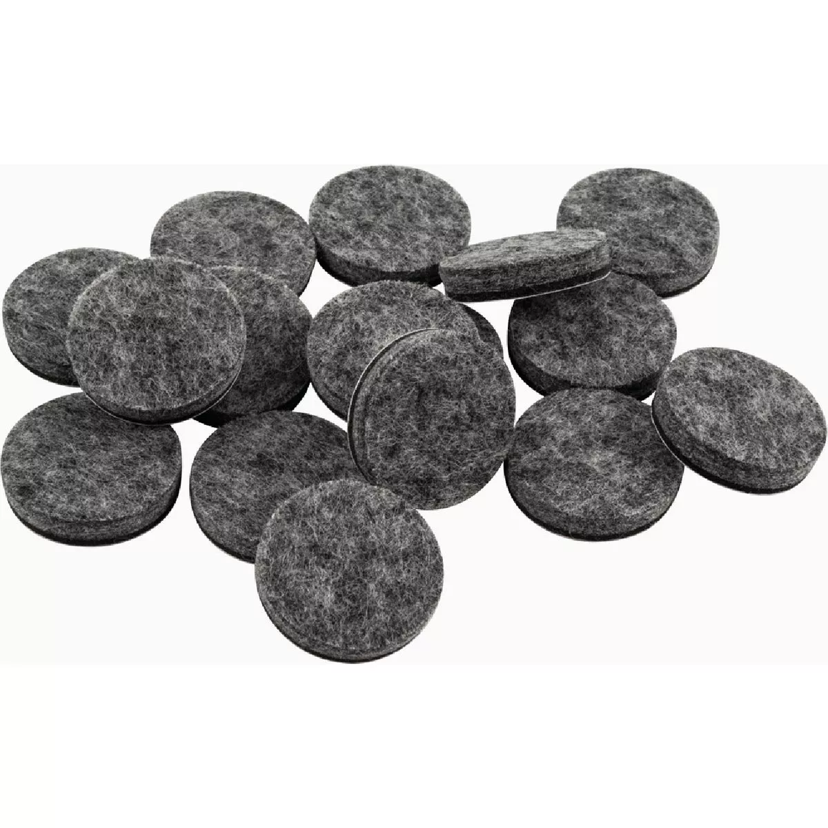 Softtouch 1 In. Gray Round Heavy Duty Felt Pads (16-Piece)