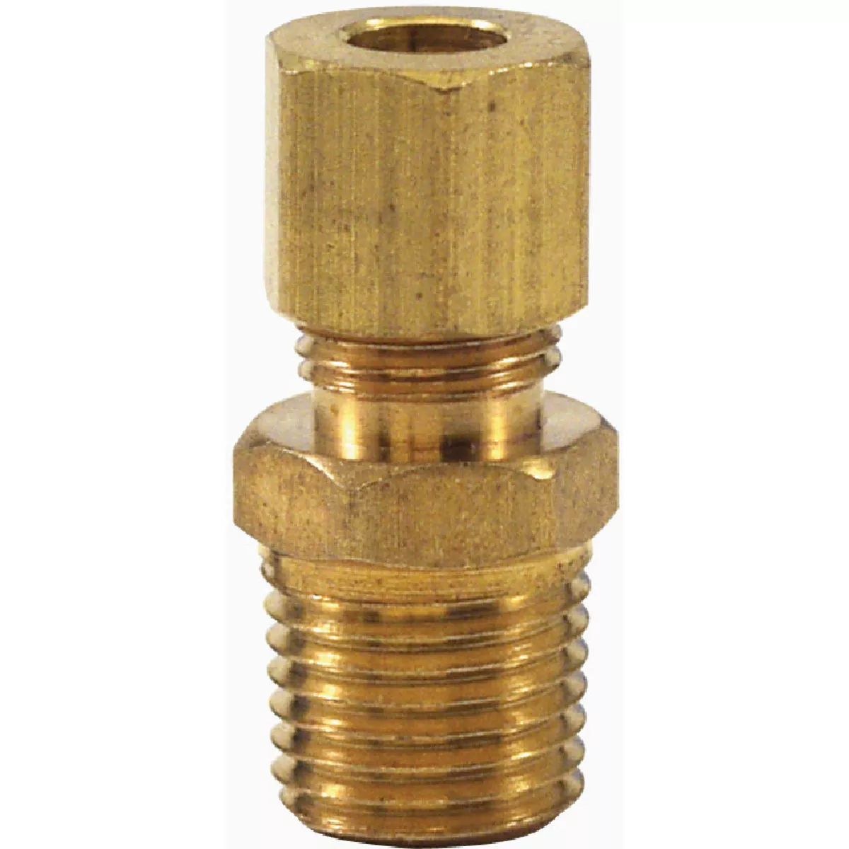 Plumb Craft 1/4 In. x 1/4 In. MIP Brass Male Compression Adapter