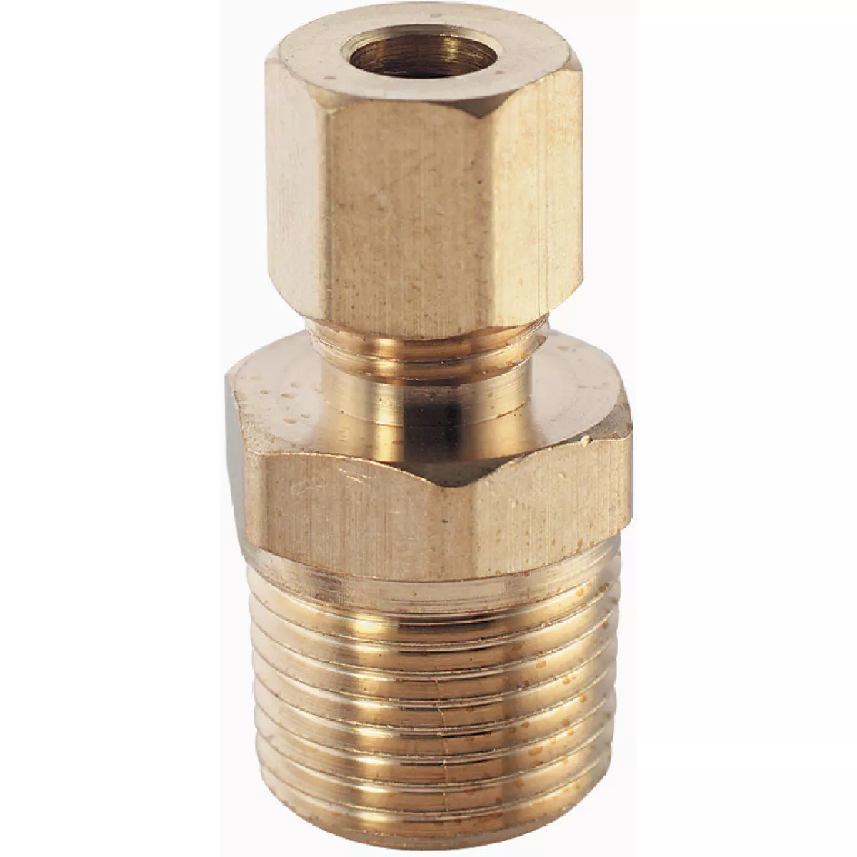 Plumb Craft 1/4 In. x 3/8 In. MIP Brass Male Compression Adapter