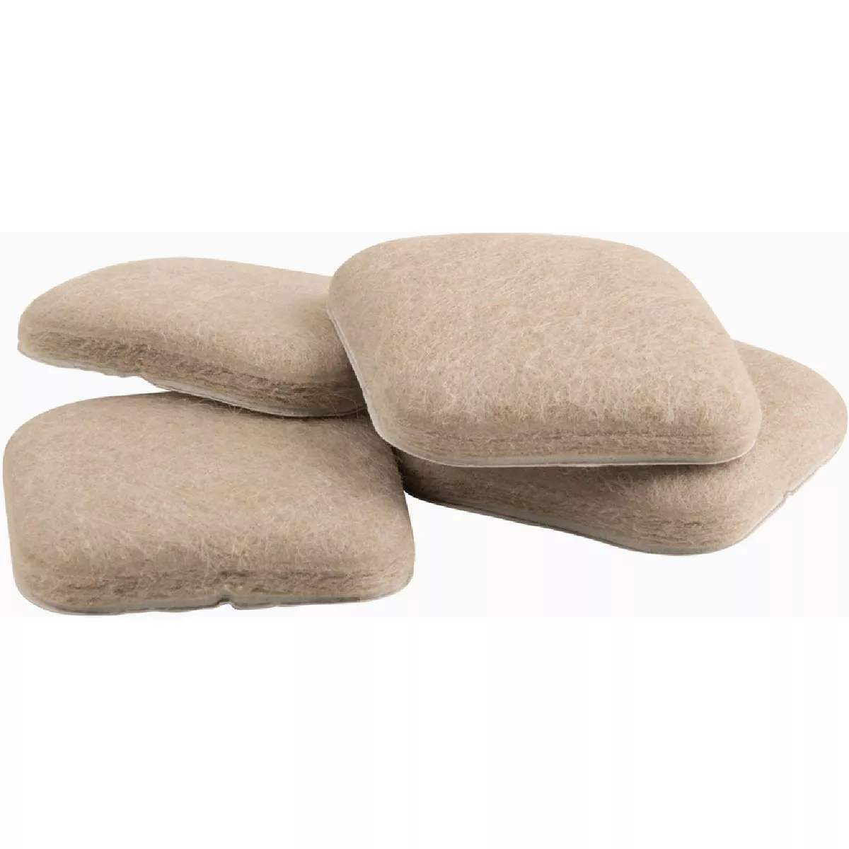 Softtouch 1 In. Beige Square Extended Wear Domed Felt Pads (16-Piece)