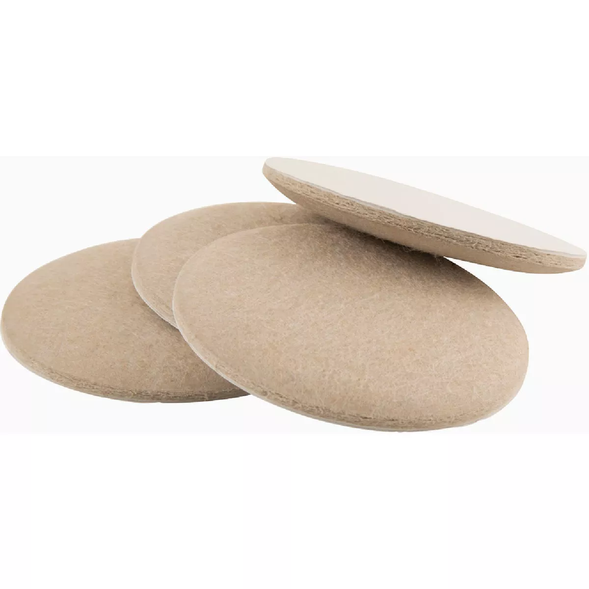 Softtouch 3-1/2 In. Beige Round Extended Wear Domed Felt Pads (4-Piece)