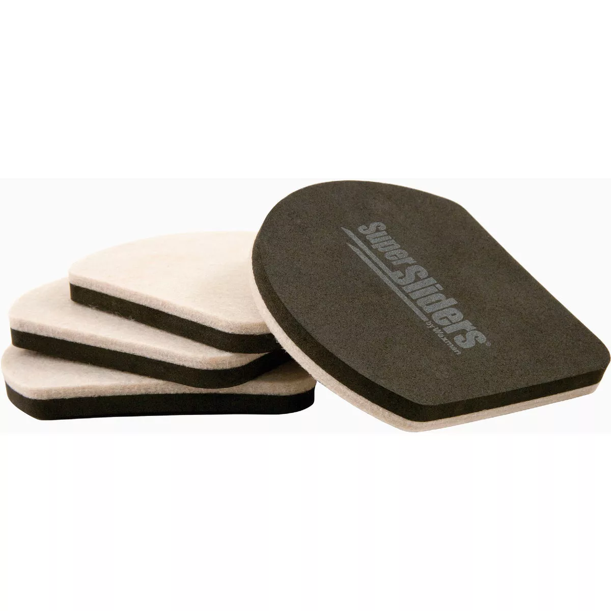 Super Sliders 5 In. Reusable Felt Slide & Hide Furniture Sliders (4 ...