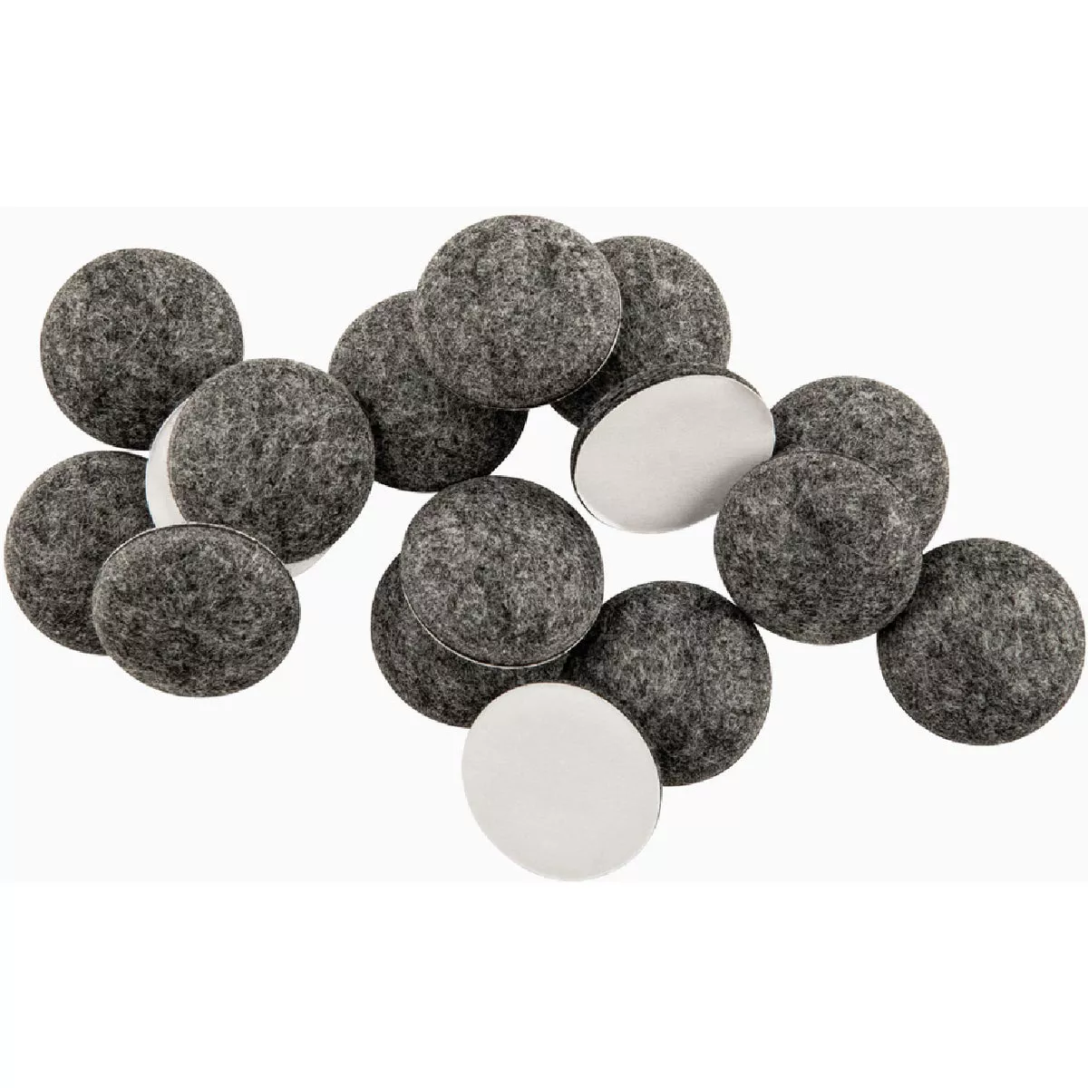 Softtouch 1 In. Gray Round Extended Wear Domed Felt Pads (16-Piece)