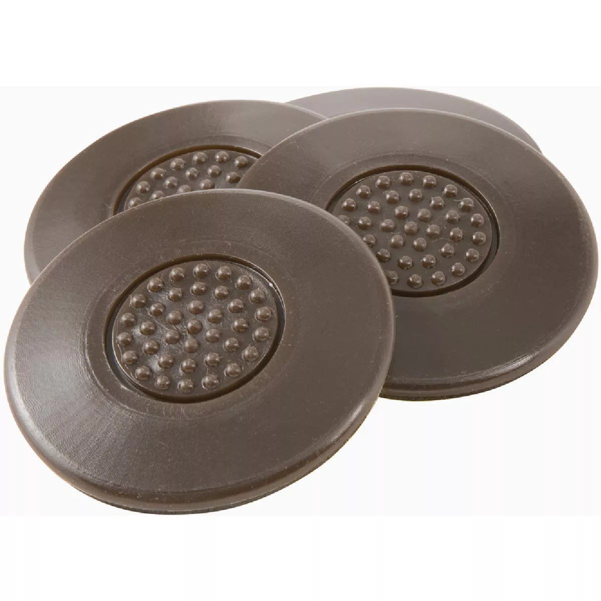 Softtouch 2-1/2 In. Brown Round Self-Stick Heavy Duty Non-Slip Surface Grip Pads (4-Piece)