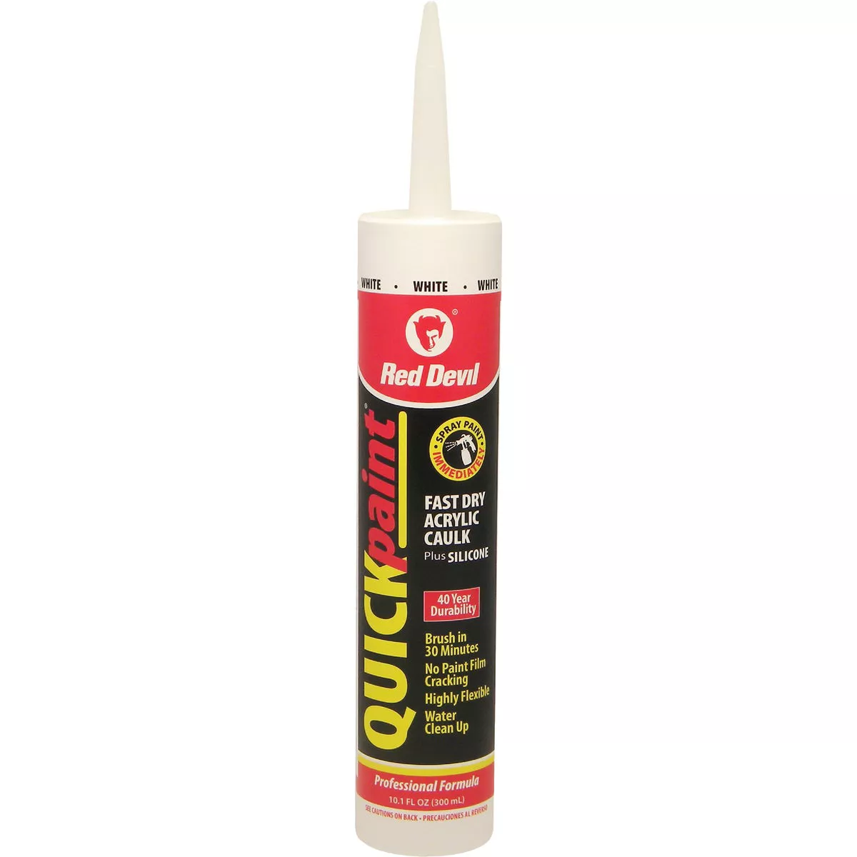 Red Devil 10.1 Oz. White Quickpaint Acrylic Caulk