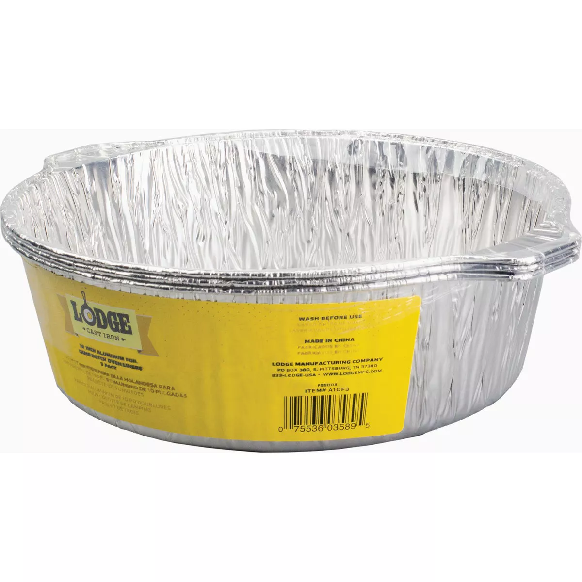 Lodge 10 In. Aluminum Foil Dutch Oven Liner Pan (3-Pack)