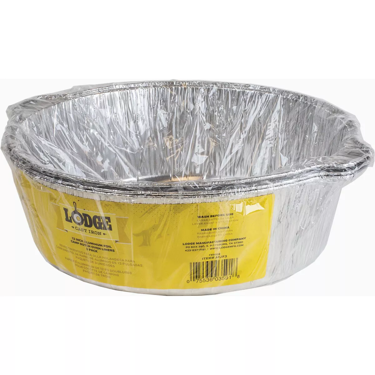 Lodge 12 In. Aluminum Foil Dutch Oven Liner Pan (3-Pack)