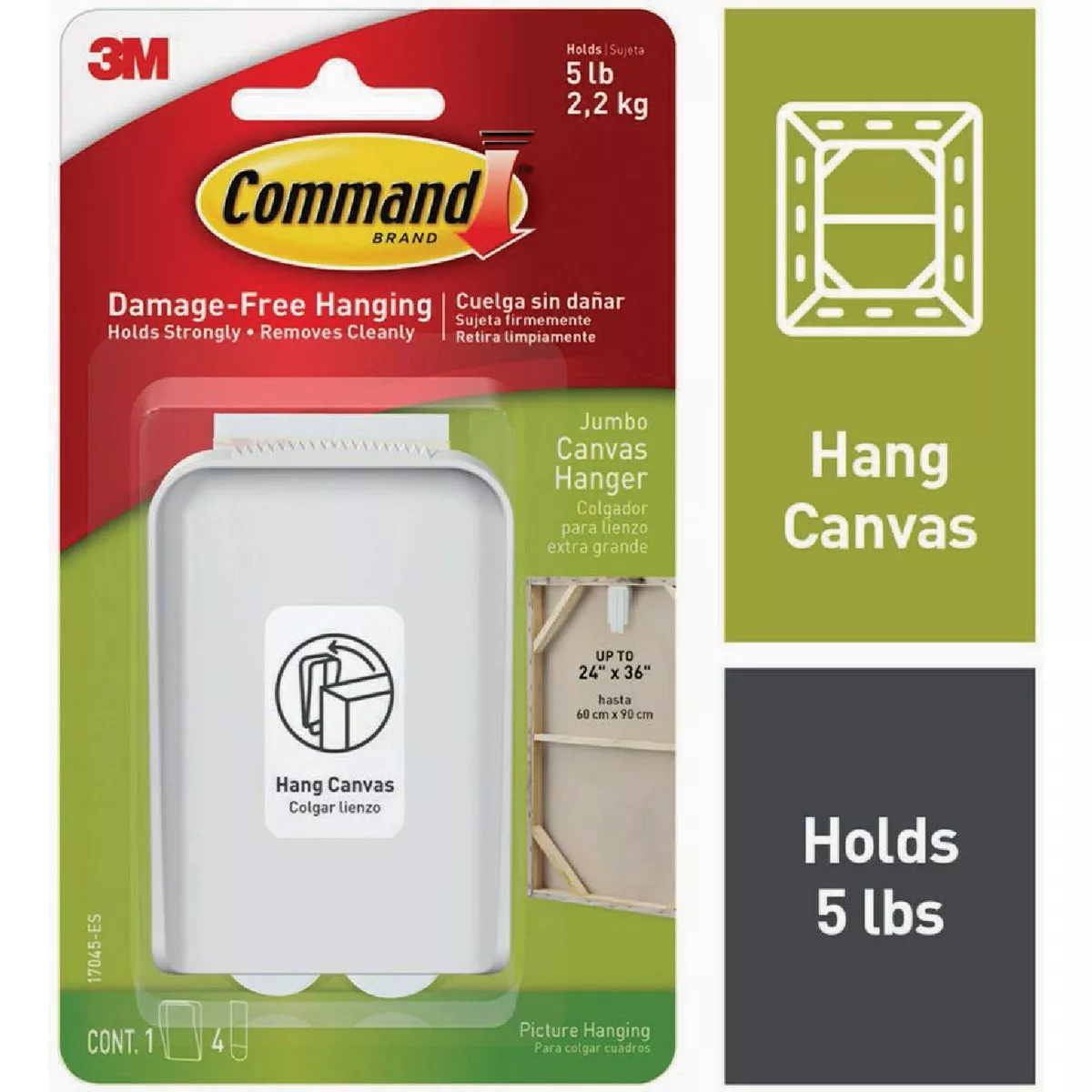 Command Jumbo Canvas Adhesive Picture Hanger