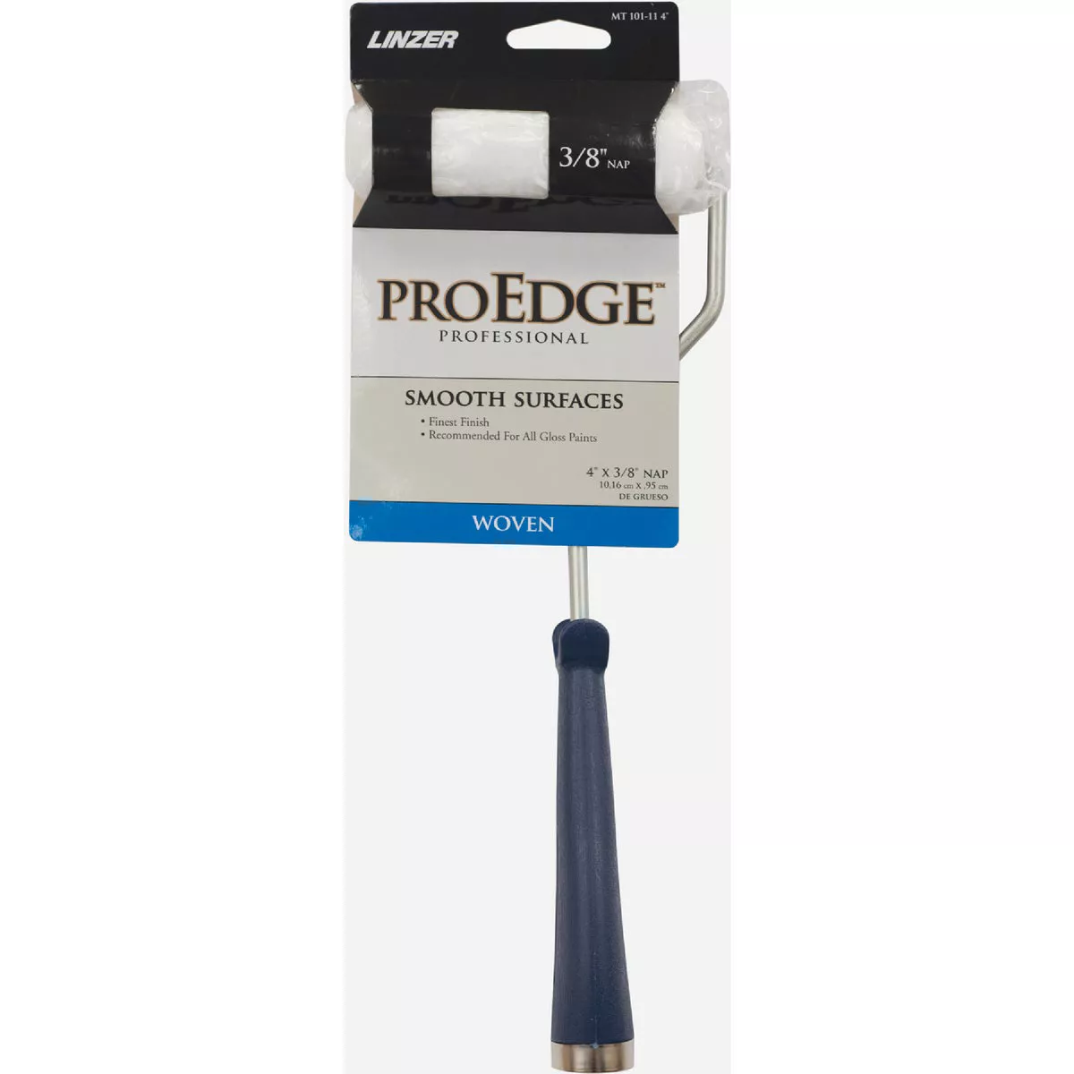 Linzer Pro Edge 4 In. x 3/8 In. White Woven Mini Roller with Frame-