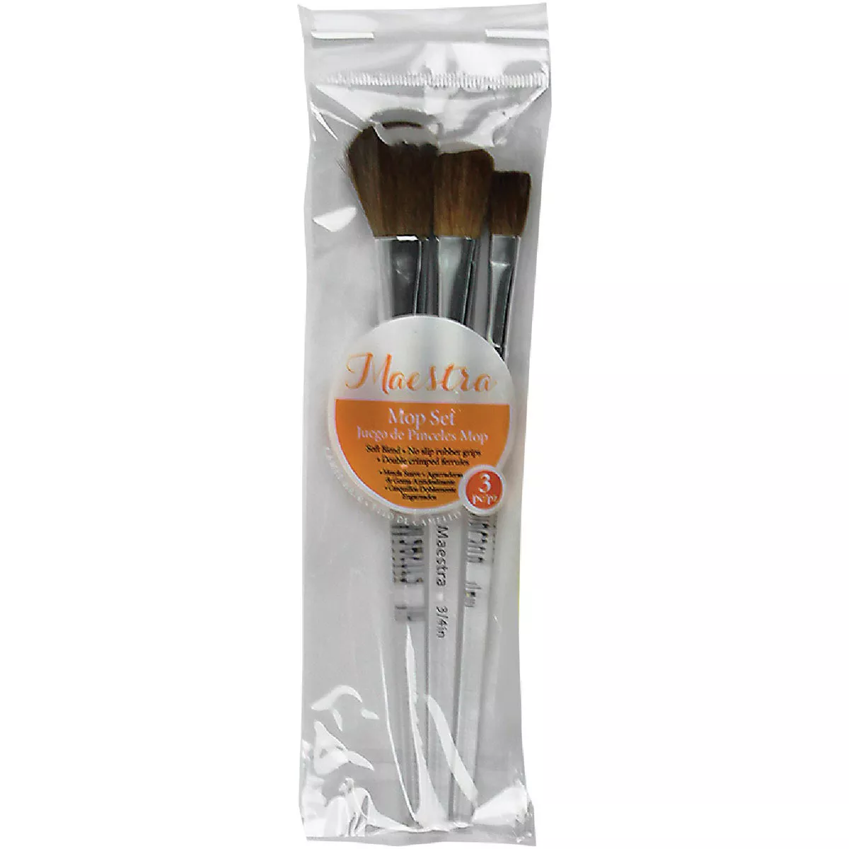 Linzer Maestra Mop Fan Artist Brush (3-Pieces)-