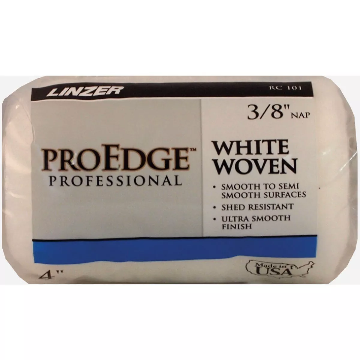 Linzer Pro Edge 4 In. x 3/8 In. White Woven Mini Roller