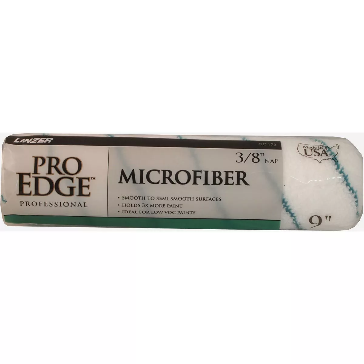 Linzer Pro Edge 9" x 3/8" Professional Woven Microfiber Roller Cover-