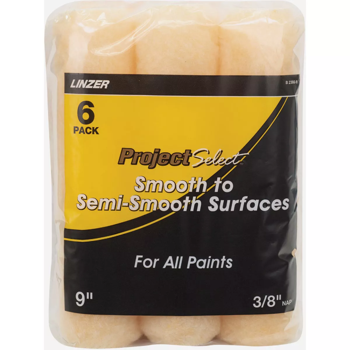 Linzer Project Select 9 x 3/8 In. Poly Blend Roller Cover (6-Pack)