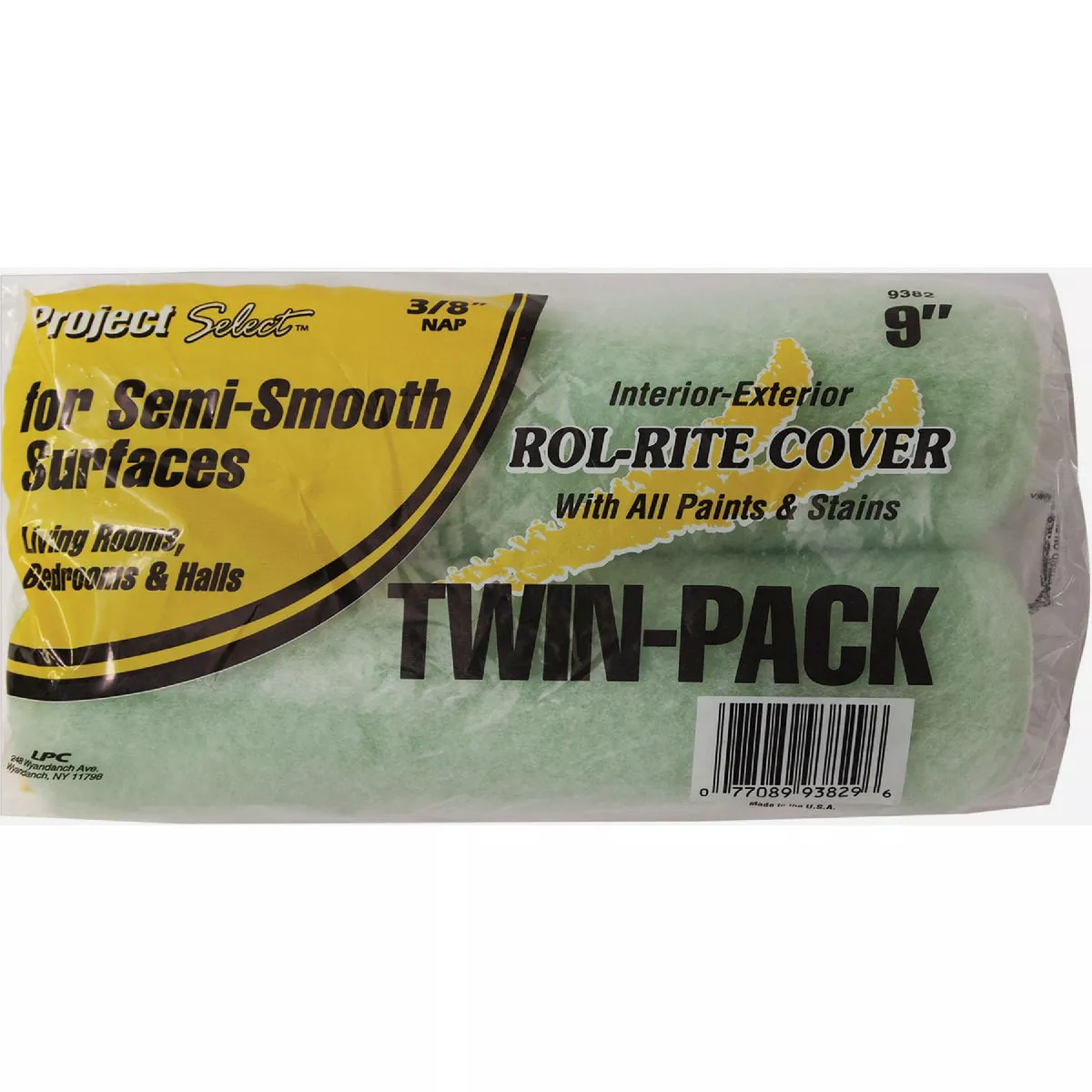 Linzer Project Select 9 In. x 3/8 In. Poly Roller Cover (2-Pack)