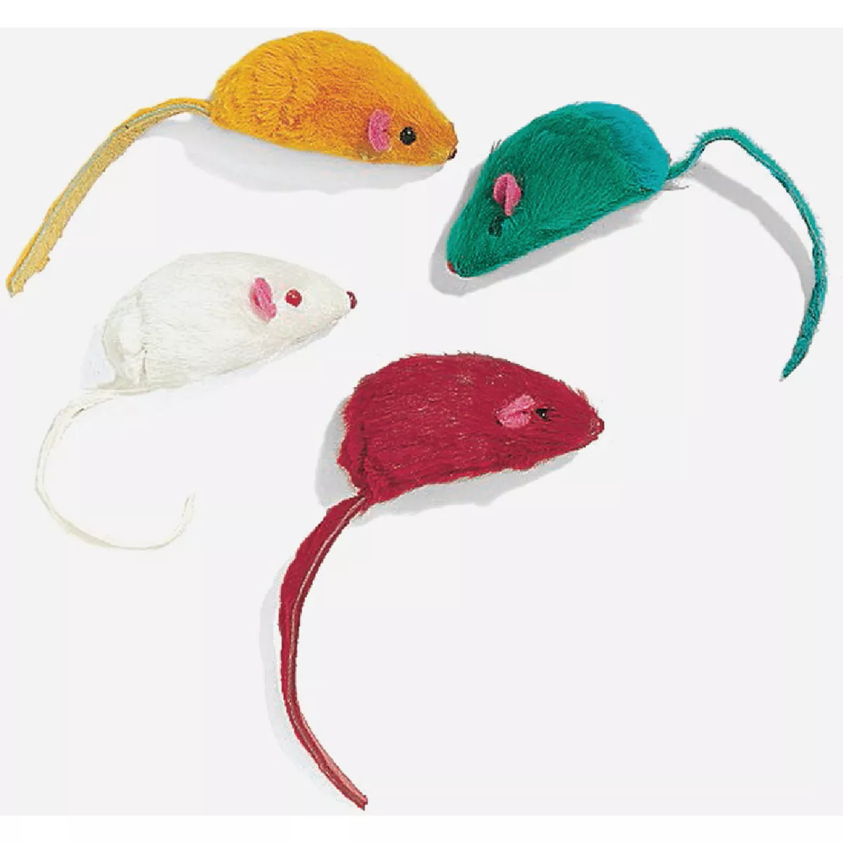 Spot Plush Mice Rattle & Catnip Cat Toy (4-Pack)