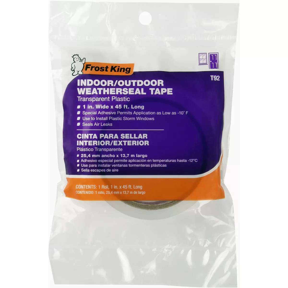 Frost King 1 In. x 45 Ft. Clear Weatherseal Tape