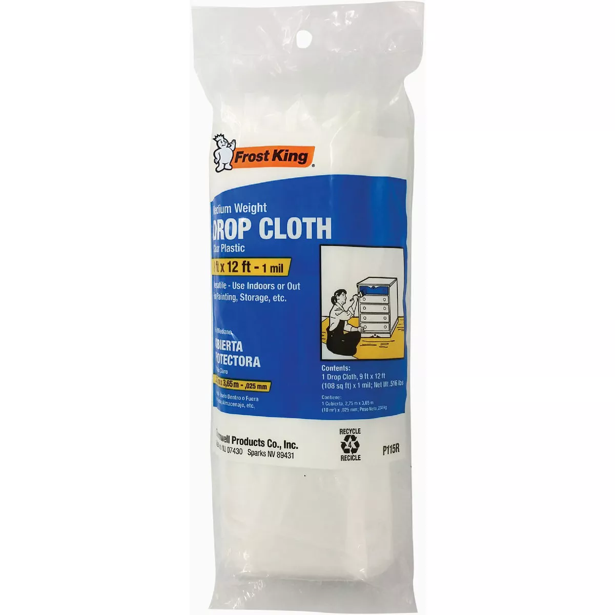 Frost King Plastic 9 Ft. x 12 Ft. 1 mil Drop Cloth