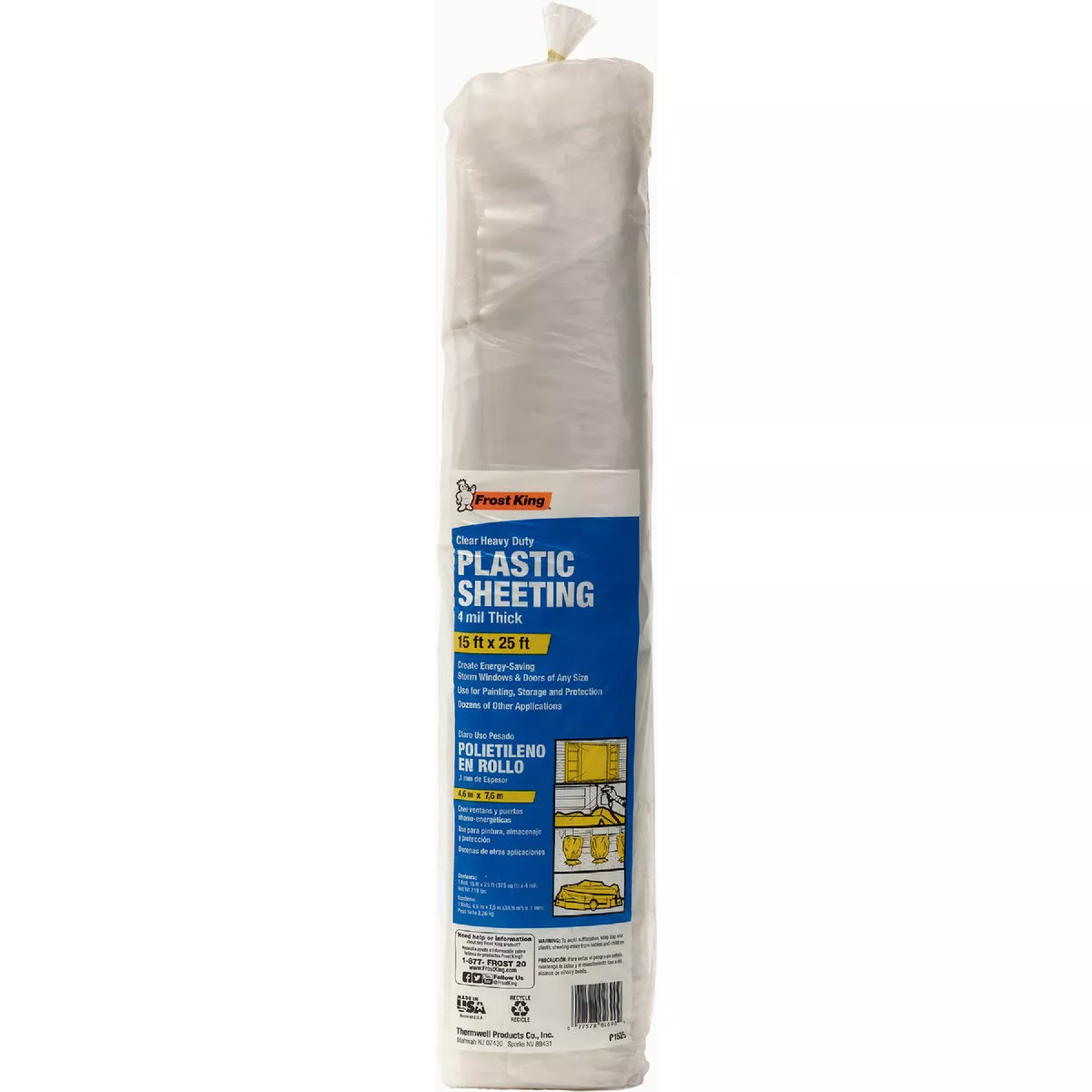 Frost King 15 Ft. x 25 Ft. 4 mil Clear Plastic Sheeting