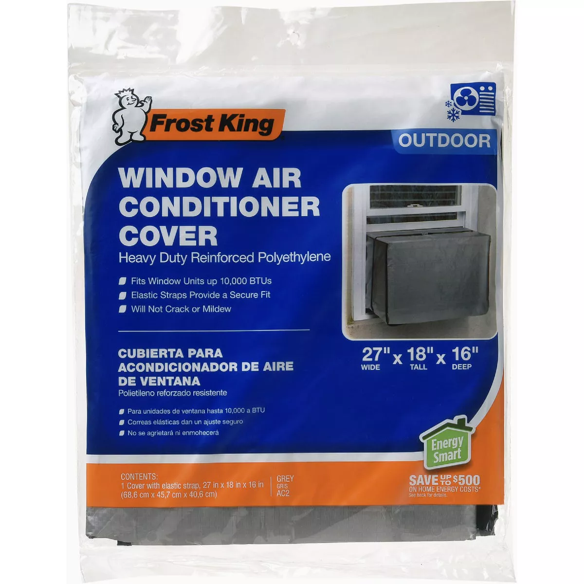 Frost King 18 In. x 27 In. x 16 In. 6 mil Rectangle Air Conditioner Cover