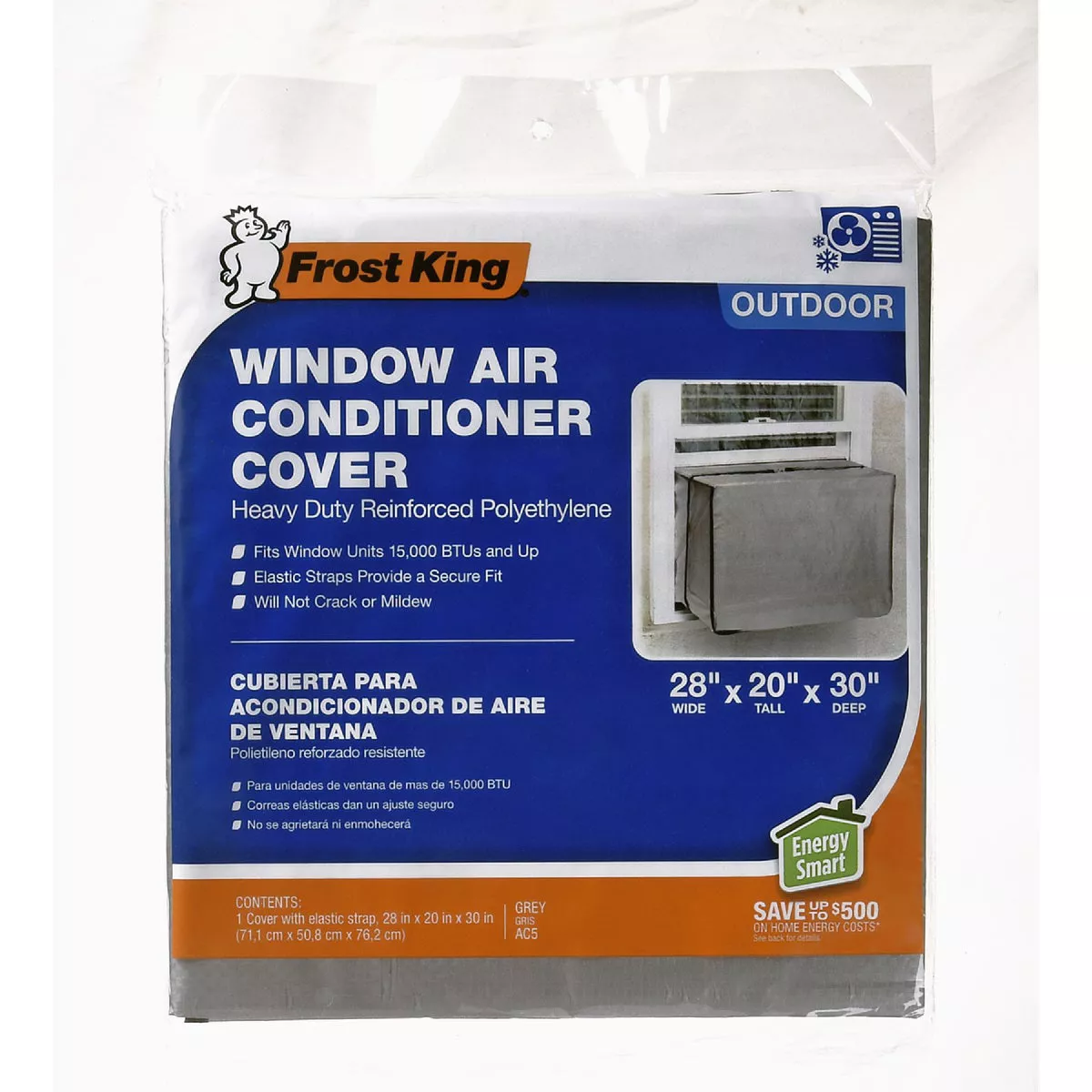 Frost King 20 In. x 28 In. x 30 In. 6 mil Rectangle Air Conditioner Cover