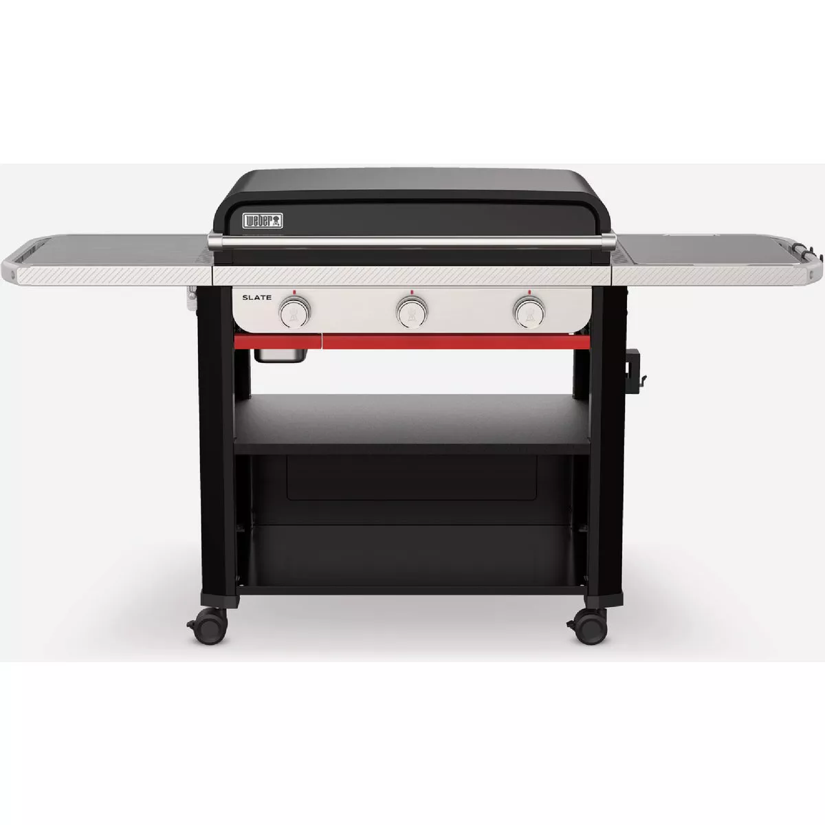 Weber Slate 30 In. 3-Burner Propane Gas Griddle Flat Top Grill, Black