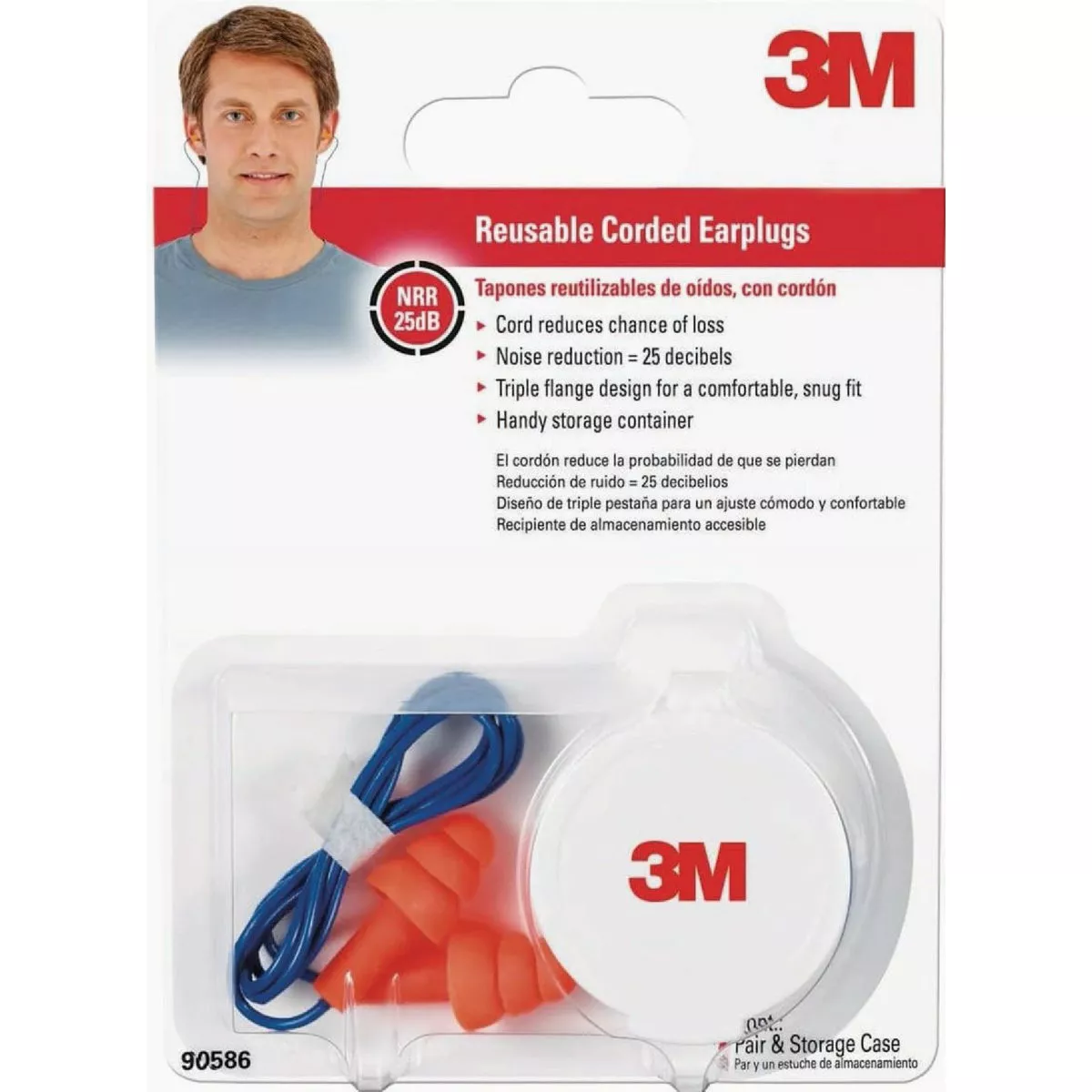 3M Corded Reusable Earplugs