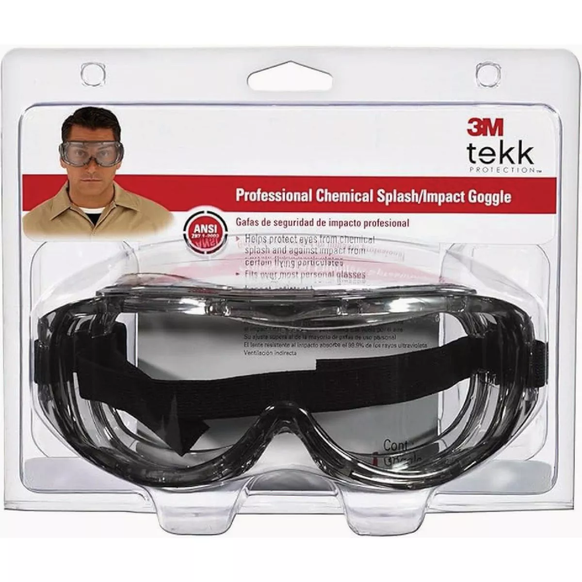 3M Professional Chemical Splash & Impact Goggles