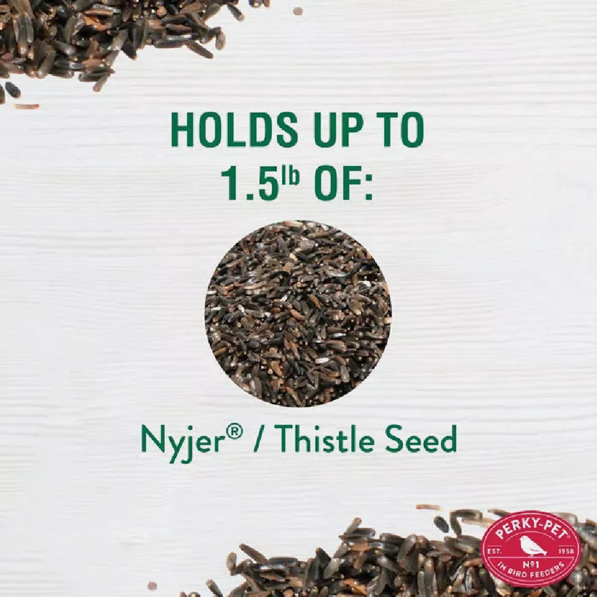 Perky-Pet Classic 14-1/2 In. 1.5 Lb. Capacity Yellow Nyjer Seed Finch Thistle Feeder - photo 4