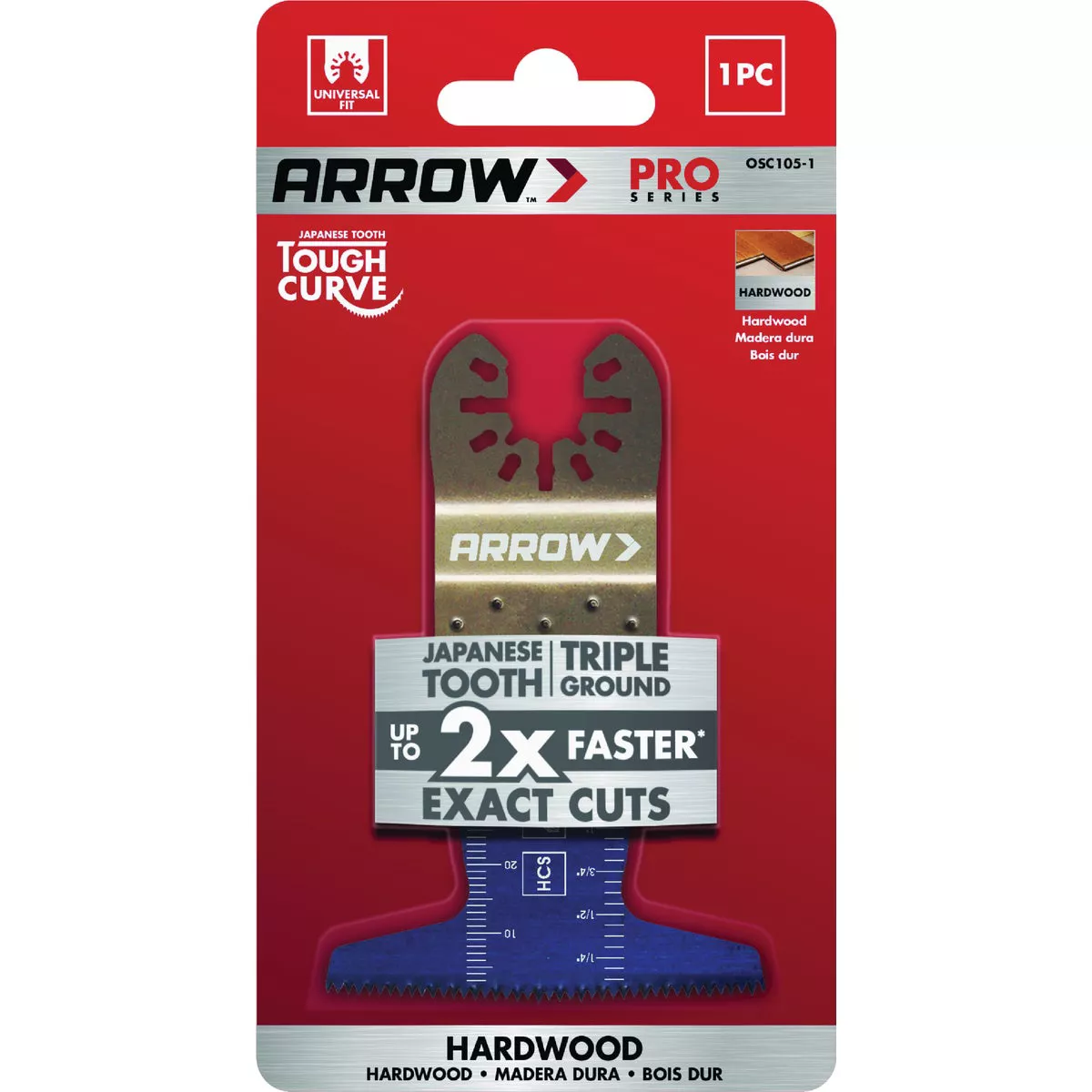 Arrow 2-1/2 In. Ground Tooth Tough Curve Hardwood Oscillating Blade