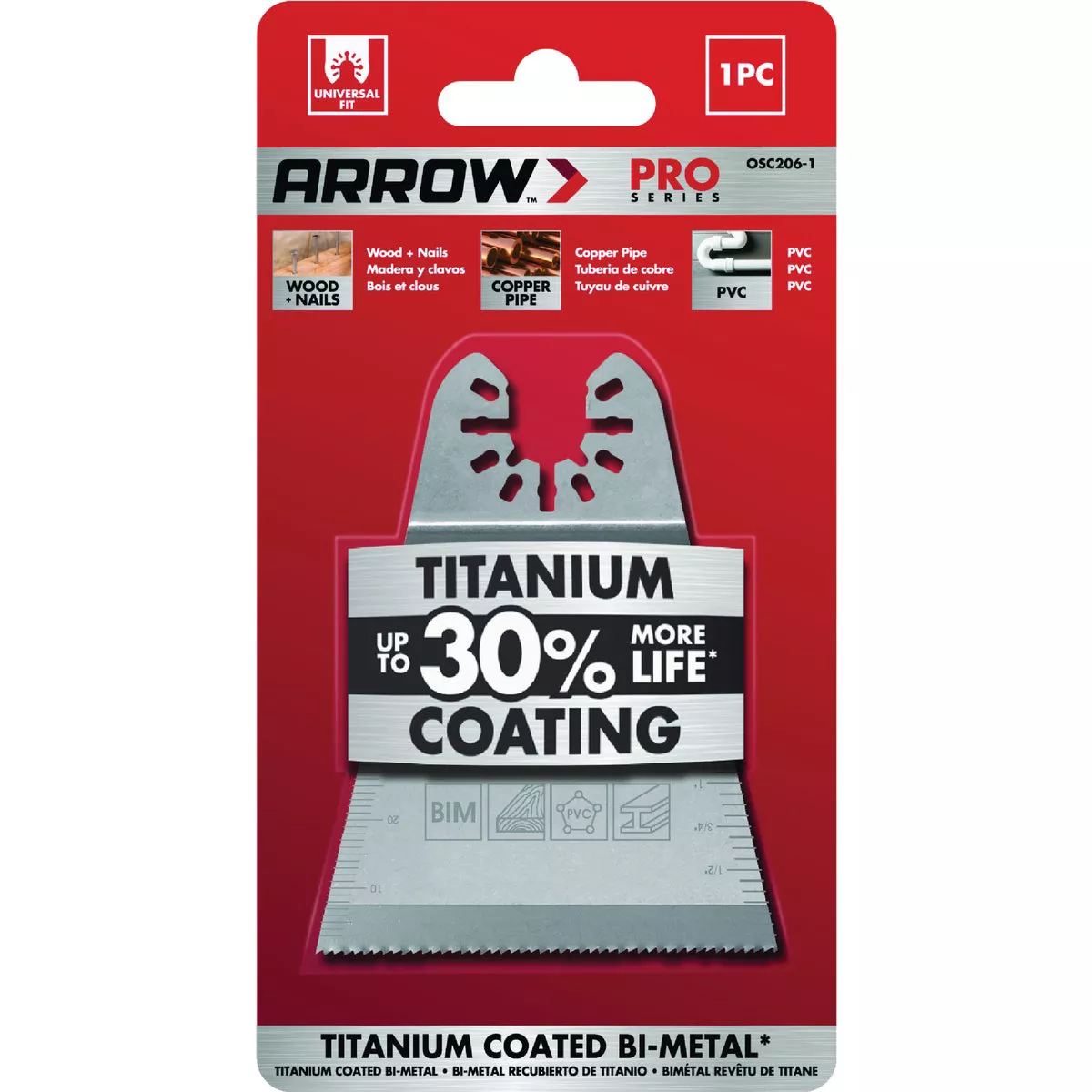 Arrow 2-11/16 In. Titanium Wood & Nail Oscillating Blade
